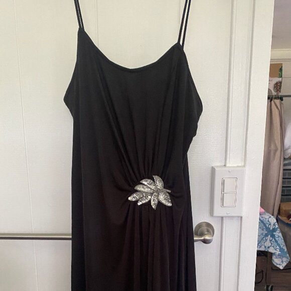 Vintage 90s Black Cocktail Dress XS/SM - Picture 1 of 4
